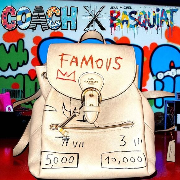 COACH X Jean-Michel Basquiat Kleo Backpack EUC - Picture 1 of 9